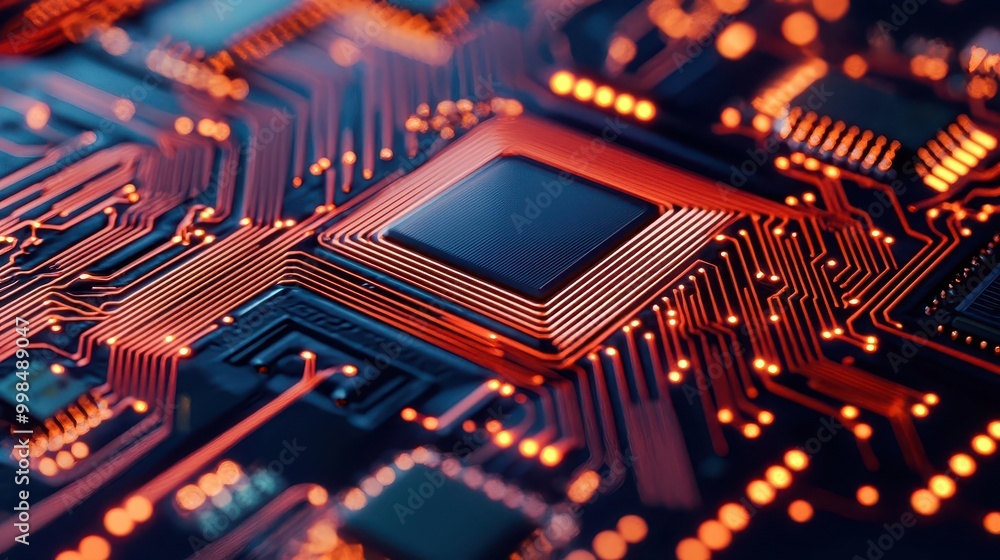 Fototapeta premium Minimalist representation of a tech device, isolated background, Hardware, Tech focus