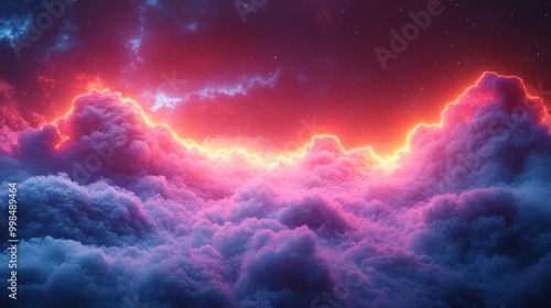 Glowing Clouds in the Night Sky