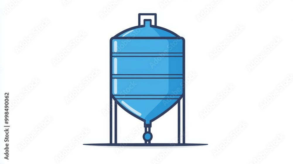 Isolated white water tank with a modern design Isolated white water tank with a modern design