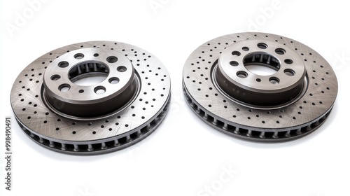 Modern car brakes are represented by a brake disc and caliper