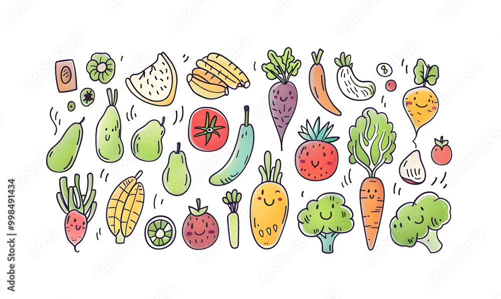 vegetable and fruits photo or illustrator on white background vegetable and fruits photo or illustrator on white background