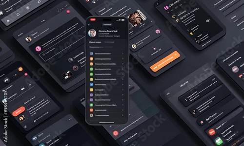Mobile App Interface Design - Dark Mode