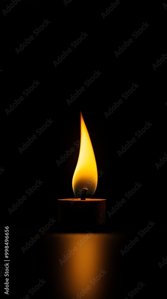 A serene candle flame illuminates darkness, creating a warm and soothing atmosphere perfect for relaxation or meditation. A serene candle flame illuminates darkness, creating a warm and soothing atmosphere perfect for relaxation or meditation.