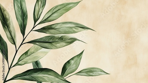 Decorative palm leaf wallpaper, luxury nature leaves pattern design, hand-drawn outline design for fabric, print, cover, banner, and invitation.