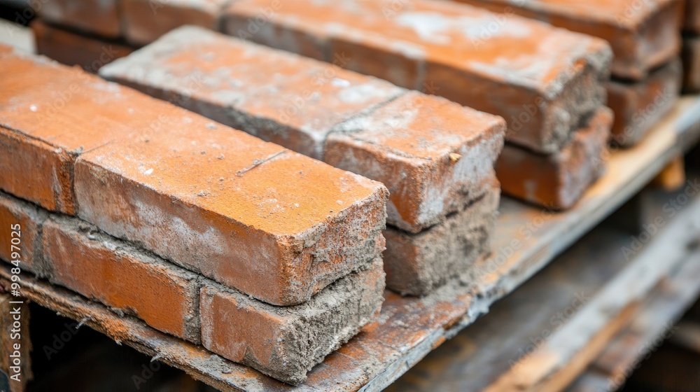 A close-up of bricks being laid in a construction project, highlighting the craftsmanship involved in building A close-up of bricks being laid in a construction project, highlighting the craftsmanship involved in building