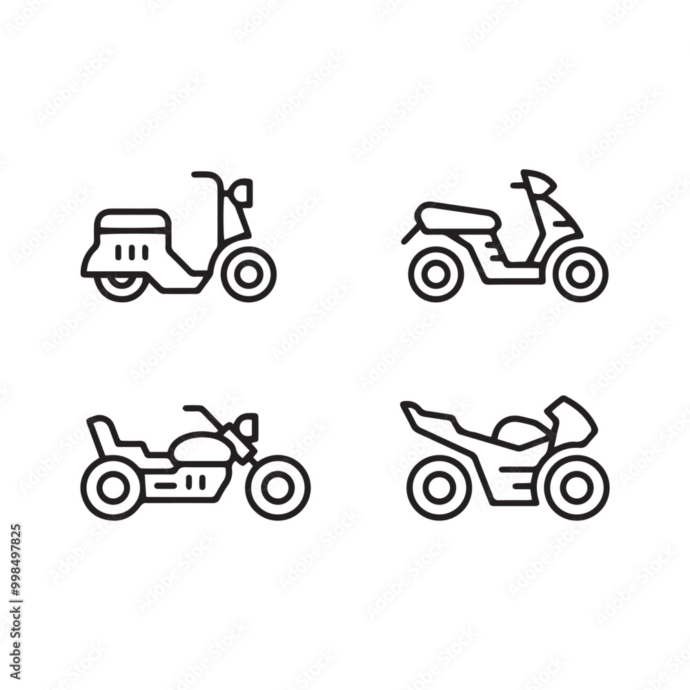 Obraz premium Bike vector set and eps file 