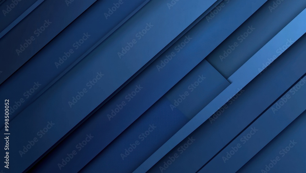 Fototapeta premium Blue background with diagonal lines, a simple and minimalist style, gradient effect, blue color scheme, a modern technology feel, corporate logo layout Generative AI