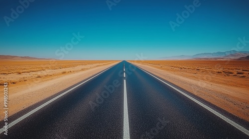 A straight road stretches into the distance