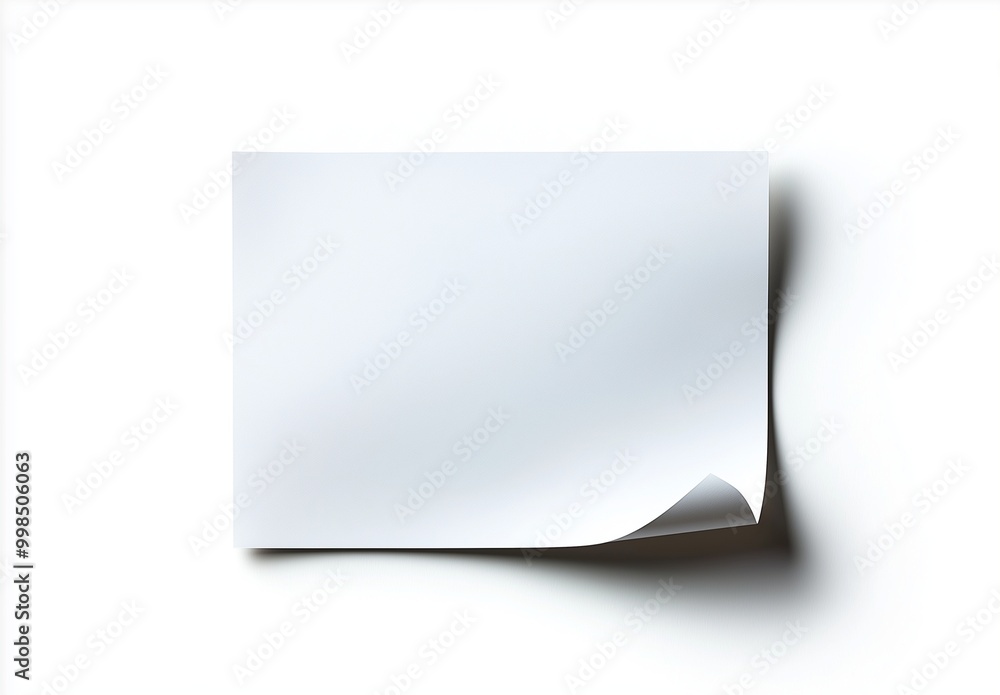 Image featuring a plain white blank paper with a slightly folded corner casting a shadow on the surface, highlighting minimalistic design and simplicity. Image featuring a plain white blank paper with a slightly folded corner casting a shadow on the surface, highlighting minimalistic design and simplicity.