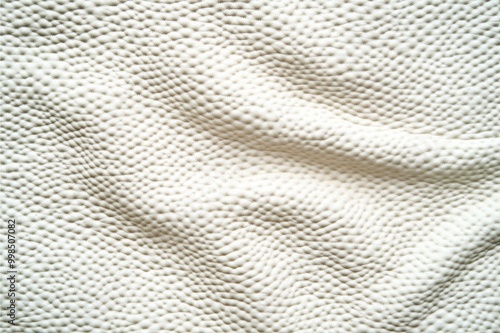 A detailed close-up of a white textured surface, displaying evenly distributed small bumps, giving a sense of tactile relief and artistic simplicity. Ideal for design and texture concepts. photo