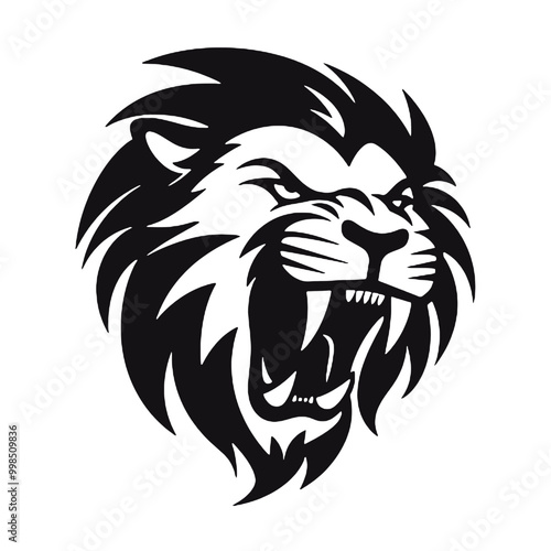 Lion Silhouette Vector Illustration – Elegant and Bold Design for Creatives