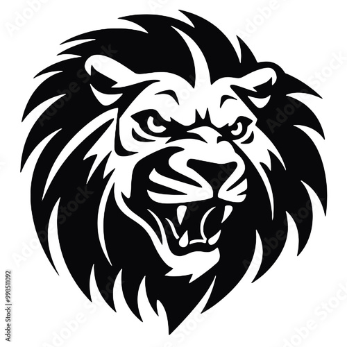 Clean Lion Silhouette Vector Graphic – Great for Logos and Web Designs