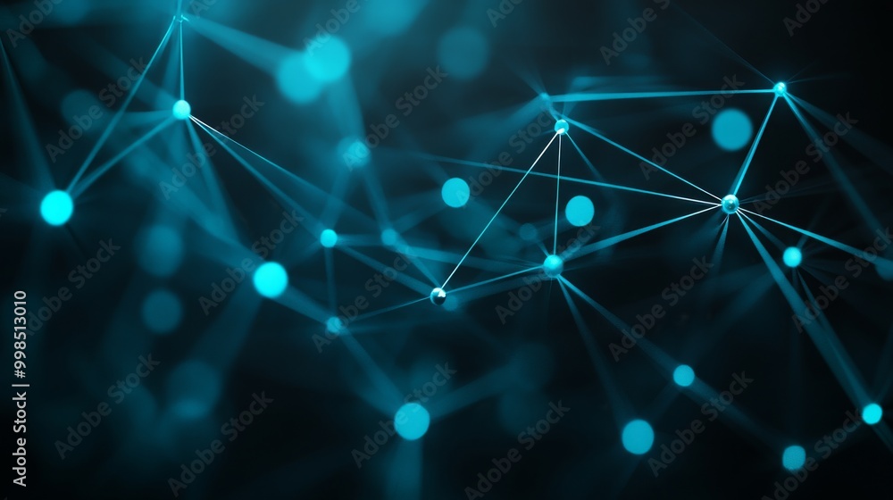 Futuristic High-Tech Digital Network Plexus Pattern in Blue and Teal on Dark Background for Web Design and Presentations Futuristic High-Tech Digital Network Plexus Pattern in Blue and Teal on Dark Background for Web Design and Presentations
