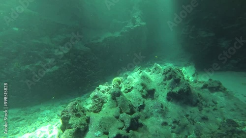 Play of light and shadow in the Red Sea caves