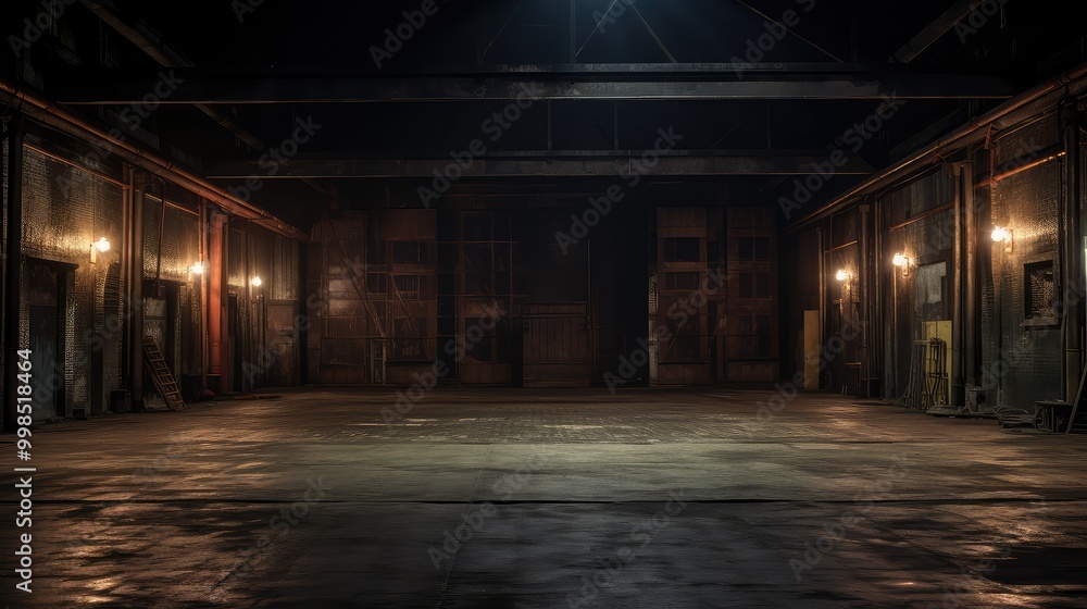 Evoking an Ambiance of Empty Warehouse with Dramatic Lighting Evoking an Ambiance of Empty Warehouse with Dramatic Lighting
