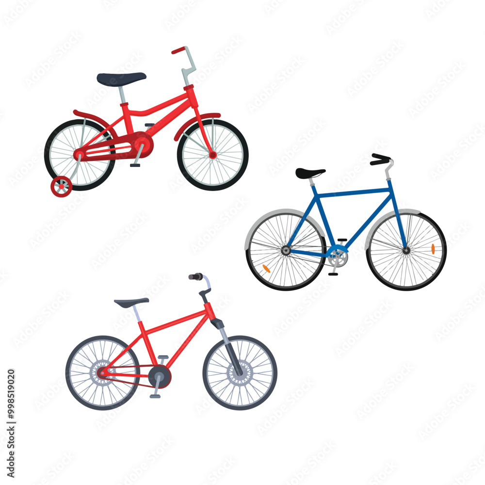 set of bicycle icons vector set of bicycle icons vector