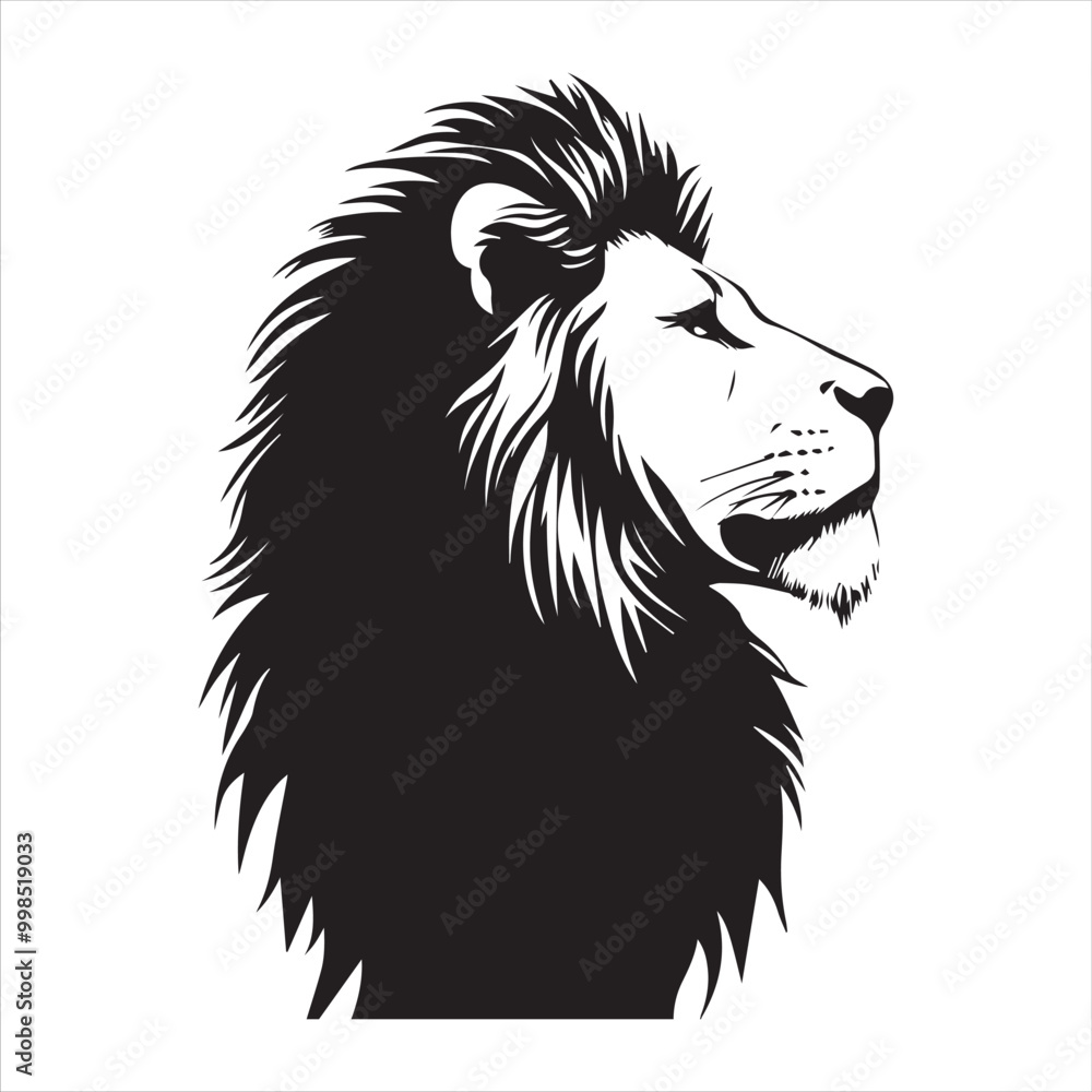 Obraz premium lion head isolated on white,head, lion, animal, vector, cartoon, wild, illustration, tattoo, cat, wolf, dog, mammal, mascot, face, isolated, black, silhouette, symbol, art, white, nature, animals, 
