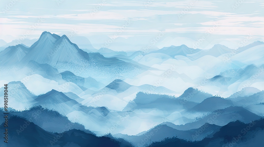 Color_ink_wash_simple_and_atmospheric_cloud_and_mis Color_ink_wash_simple_and_atmospheric_cloud_and_mis