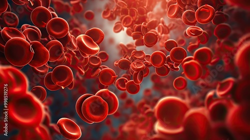 red blood cells medical background