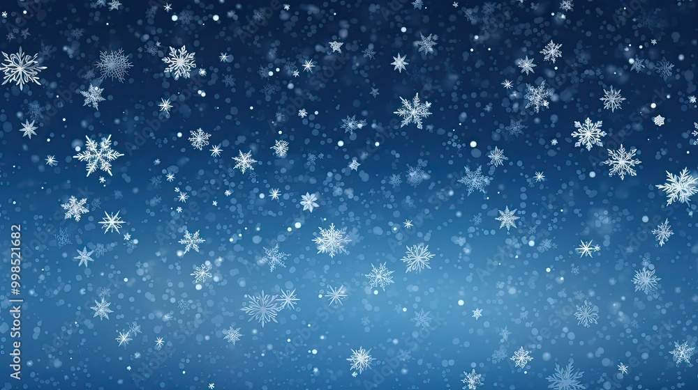 Fototapeta premium Winter background with snowflakes. Christmas and New Year concept