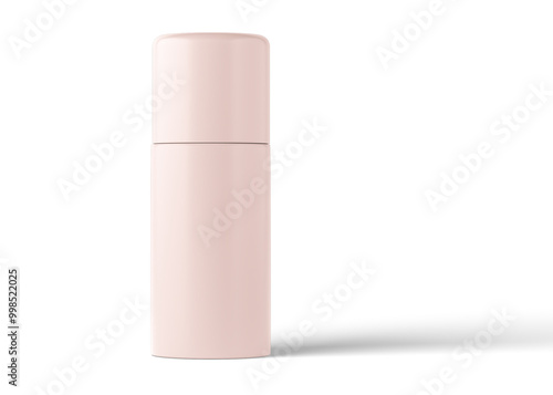 Cosmetic bottle without label, plastic bottle mockup for liquid soap, shampoo, shower gel, lotion, body milk isolated on white background.