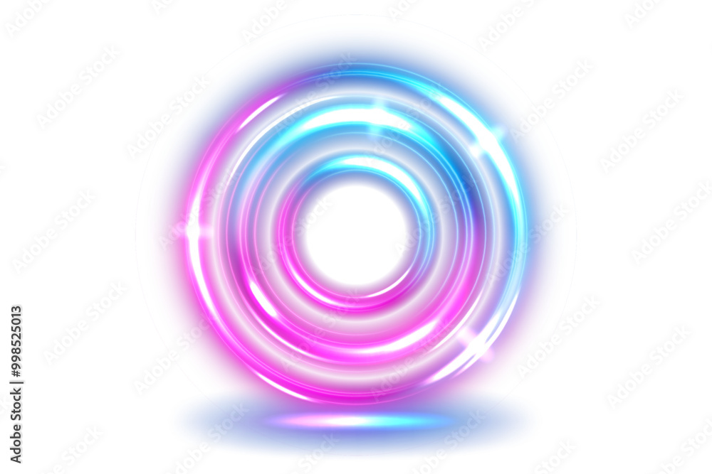 Rounded Gold Blue Light Shiny, Isolated on White Background, Vector Illustration Rounded Gold Blue Light Shiny, Isolated on White Background, Vector Illustration