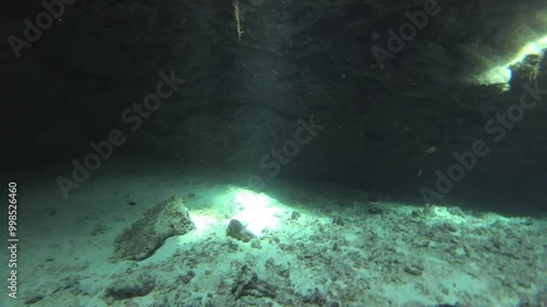 Play of light and shadow in the Red Sea caves