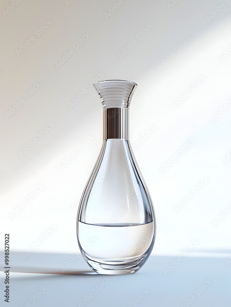 Sleek and Streamlined Perfume Bottle Against a Pristine White Background Sleek and Streamlined Perfume Bottle Against a Pristine White Background
