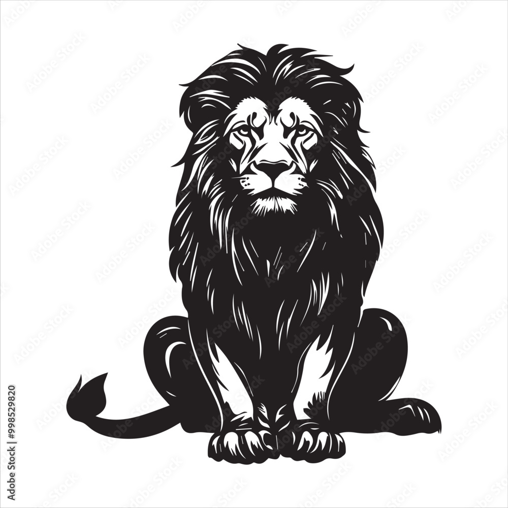 Obraz premium lion head isolated on white,head, lion, animal, vector, cartoon, wild, illustration, tattoo, cat, wolf, dog, mammal, mascot, face, isolated, black, silhouette, symbol, art, white, nature, animals, 