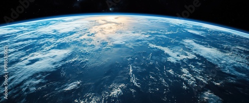 The Earth's horizon from beautiful space