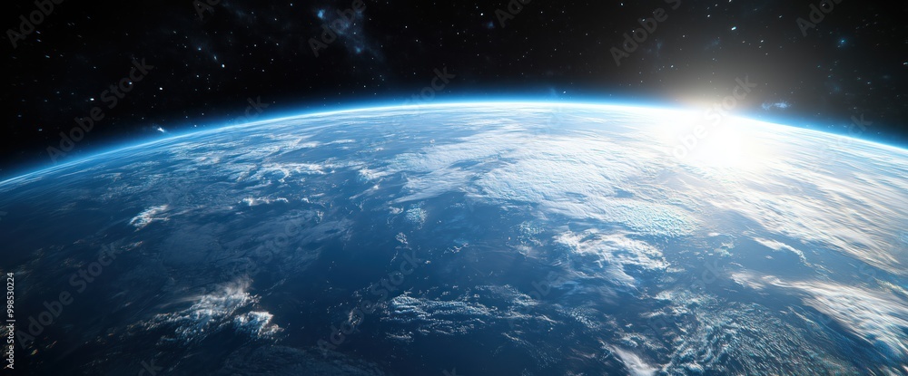 Fototapeta premium The Earth's horizon from space