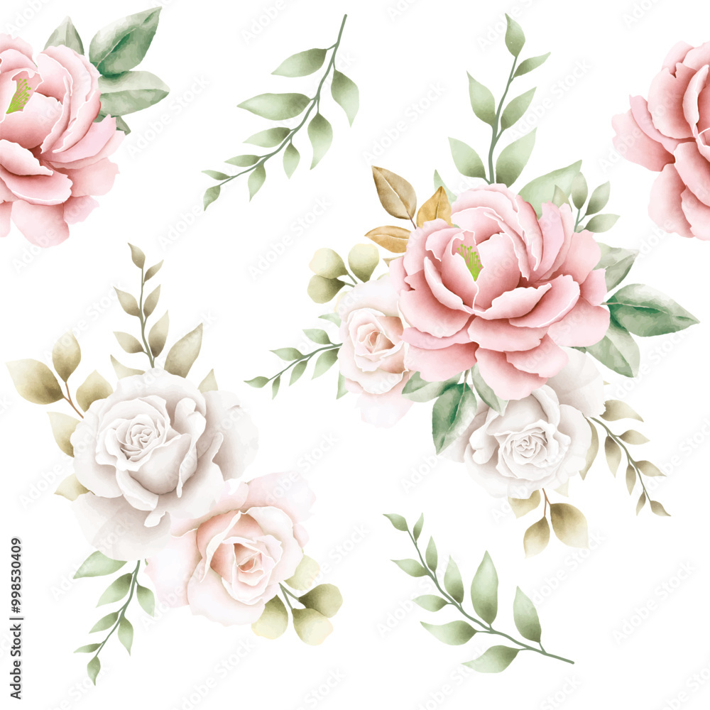 Hand drawn floral seamless pattern ornament Hand drawn floral seamless pattern ornament