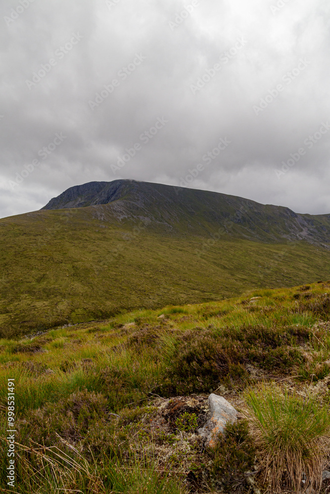 Hiking route across Carn Eighe, Glen Affric Scottish highlands Hiking route across Carn Eighe, Glen Affric Scottish highlands