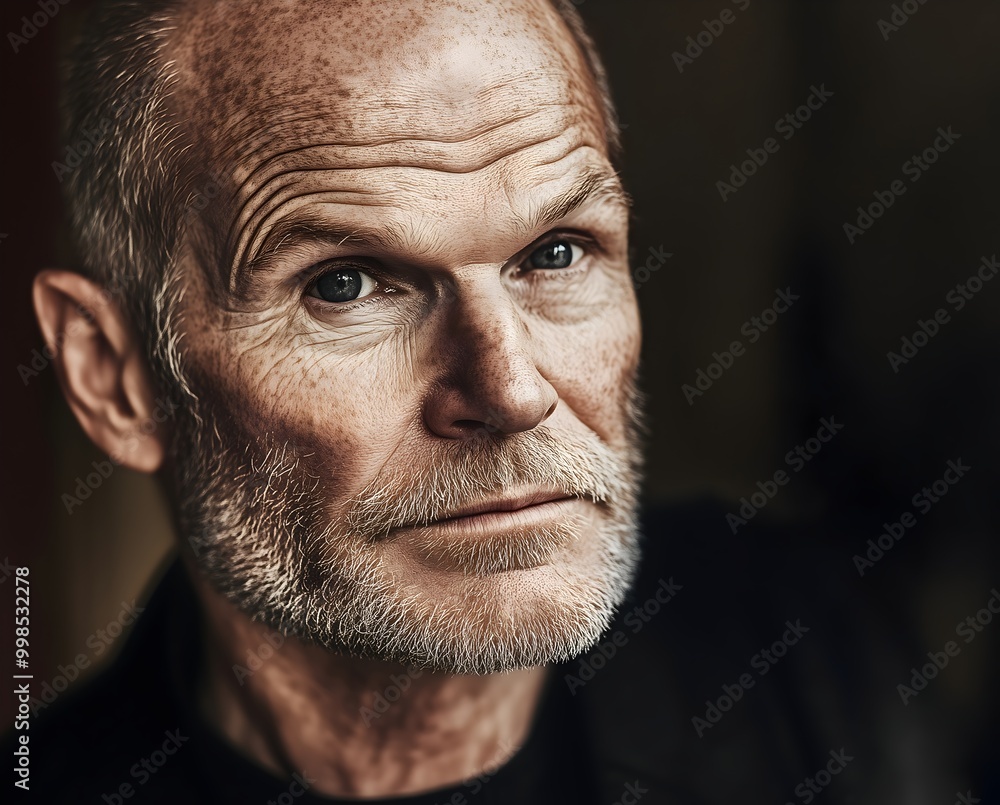 Wisdom in Age: A Handsome Elderly Man Wisdom in Age: A Handsome Elderly Man