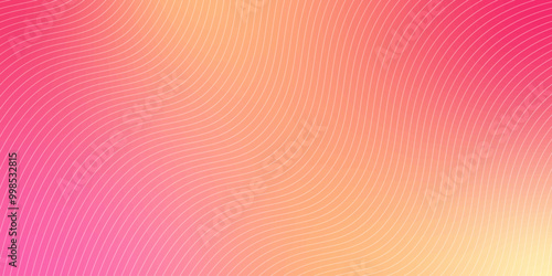 Soft gradient pastel background with pink and orange tint, smooth wavy lines texture