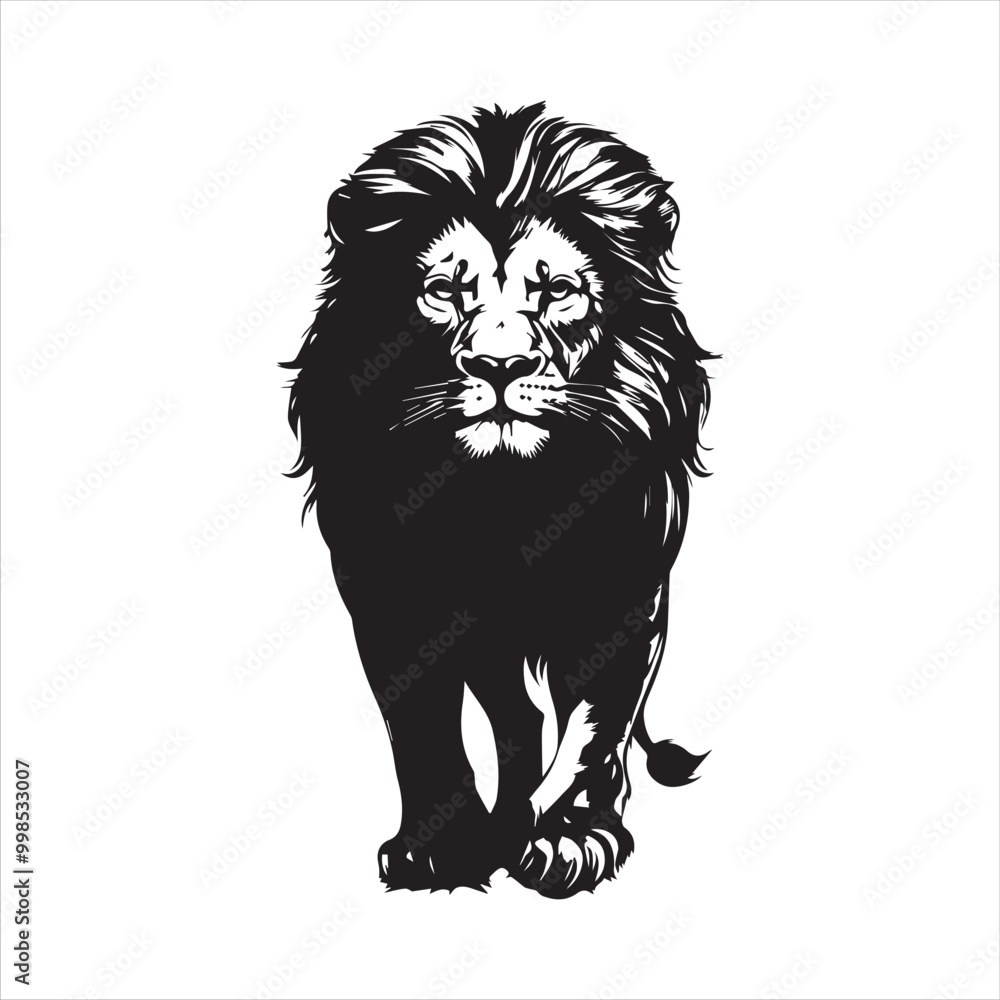Obraz premium lion head isolated on white,head, lion, animal, vector, cartoon, wild, illustration, tattoo, cat, wolf, dog, mammal, mascot, face, isolated, black, silhouette, symbol, art, white, nature, animals, 