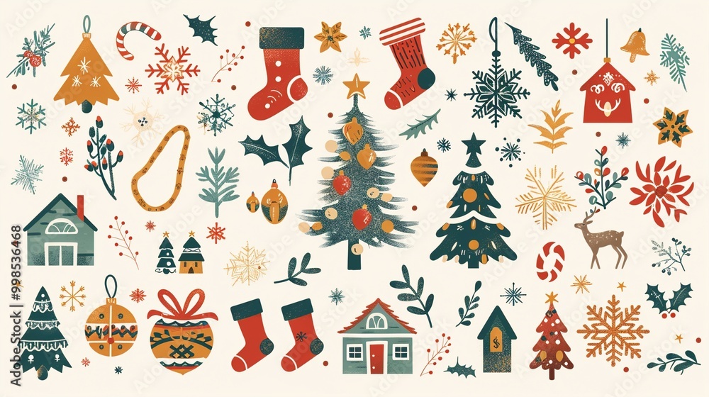 Festive Fusion: A Hand-Drawn Collection of Charming Christmas Elements for a Magical Holiday Celebration Festive Fusion: A Hand-Drawn Collection of Charming Christmas Elements for a Magical Holiday Celebration