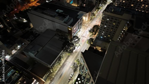 4K Motion Timelapse of busy intersection in Central Business District Saint Geoges Terrace of Perth Western Australia. photo