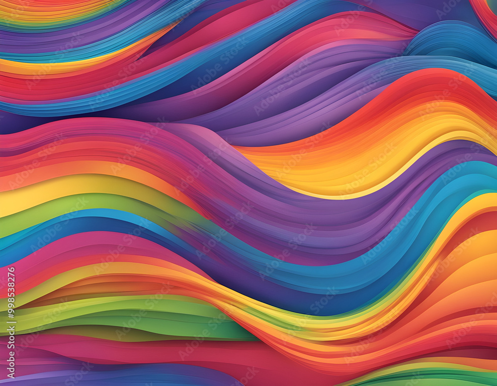 Colorful Rainbow Wave Background Colorful Rainbow Wave Background