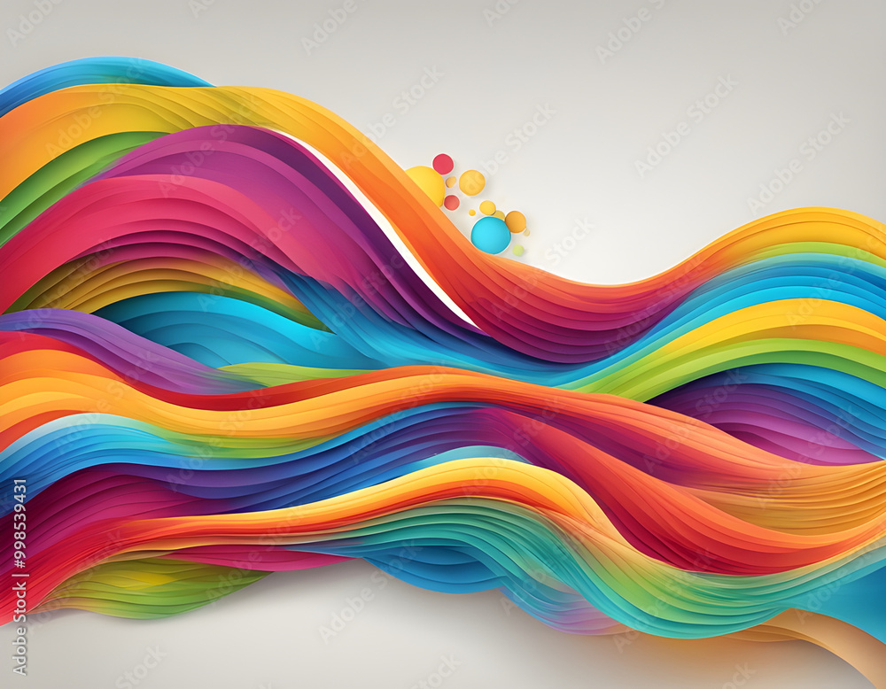 Colorful Rainbow Wave Background Colorful Rainbow Wave Background