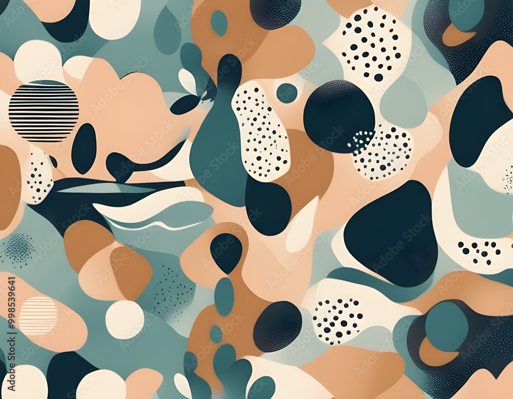 Abstract Organic Shapes Seamless Pattern background Abstract Organic Shapes Seamless Pattern background