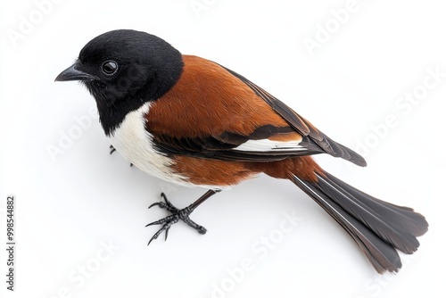 Distinctive Bearded Bellbird Isolated photo