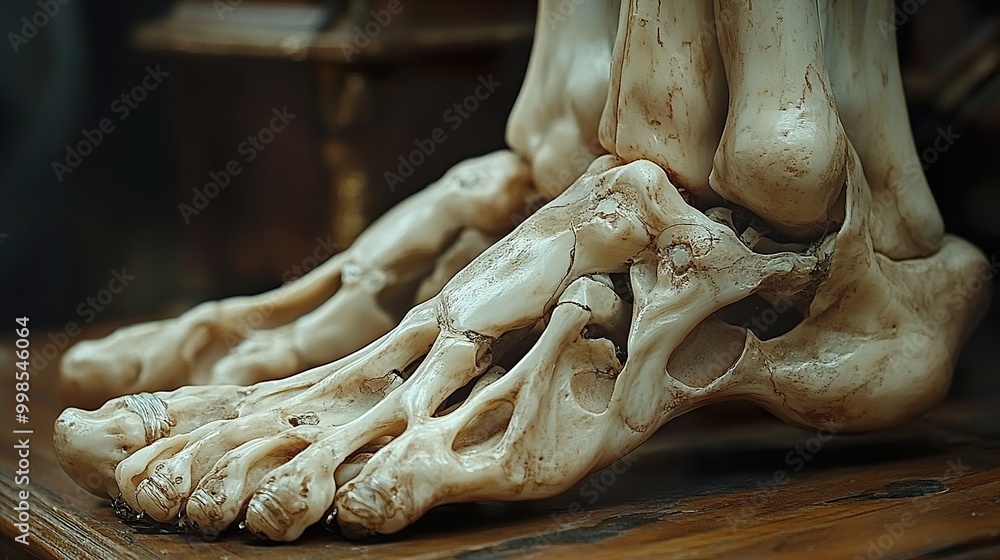 Human Foot Skeleton Anatomy: Detailed Close-up Human Foot Skeleton Anatomy: Detailed Close-up