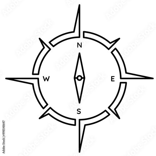 Compass for navigation symbol icon