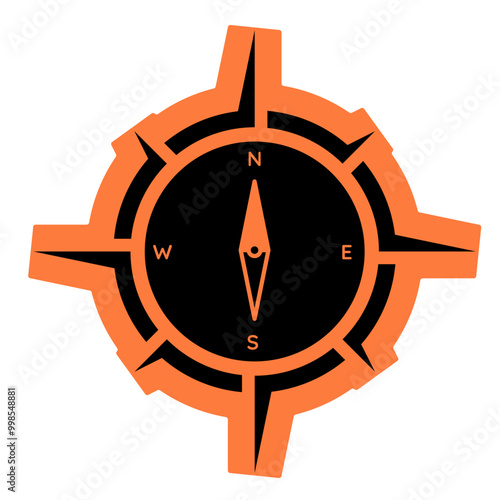 Compass for navigation symbol icon