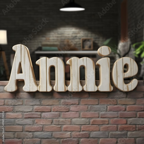 3D Annie name text poster photo