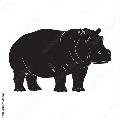 rhino illustration., cartoon, animal, vector, mammal, illustration, wild, hippo, rhino, bear, wildlife, hippopotamus, zoo, nature, animals, rhinoceros, art, big, cute, fun, drawing, elephant, safari, 