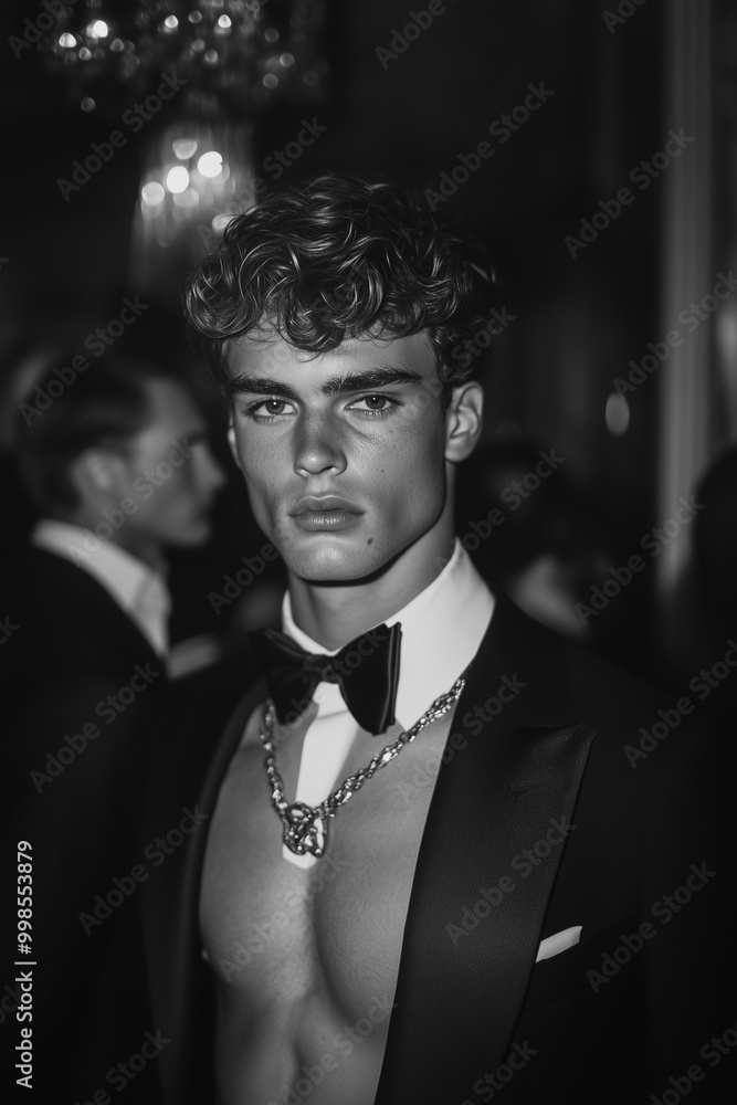 Portrait of a young male model at an after party Portrait of a young male model at an after party
