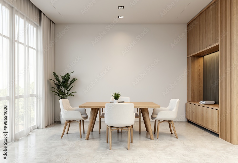 Modern Minimalist Meeting Room: 3D Rendering of a Clean and Simple Space Modern Minimalist Meeting Room: 3D Rendering of a Clean and Simple Space