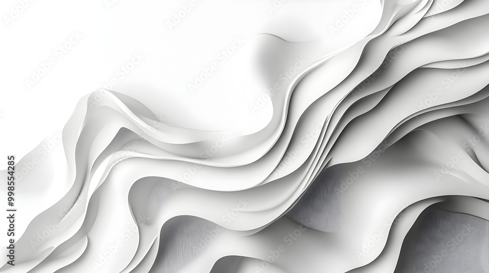Minimalist Abstract Organic Form Wall Art on Pristine White Background Minimalist Abstract Organic Form Wall Art on Pristine White Background